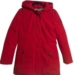 PUREMSX Insulated Red  Down Long Warm Winter Ski Parka Jacket - Women’s Small